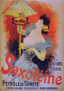 Poster advertising Saxoleine Safety Lamp Oil