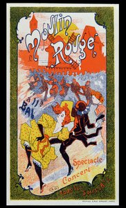 Poster advertising the Moulin Rouge