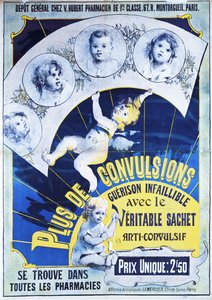 Poster advertising the Veritable Sachets Anti-Convulsif