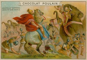 Siege of Veii, Chocolat Poulain Trade Card