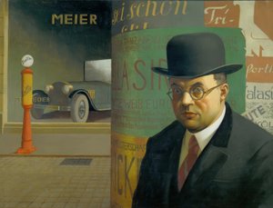 Self-Portrait in Front of the Advertising Column