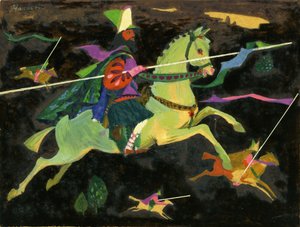 Night Horseman with Lances, 1960s