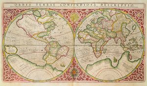 Double Hemisphere World Map
