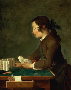 Young Boy Playing Cards