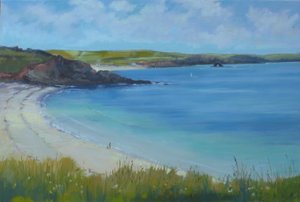 Thurlestone Beach, calm summer day, 2016