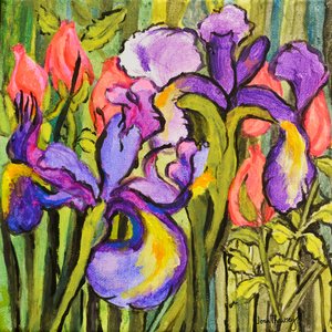 Irises and Roses