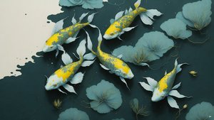 Koi Carp Fish Gold