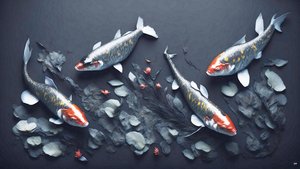 Koi Carp Fish Red