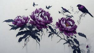 Peony in Deep Purple 01