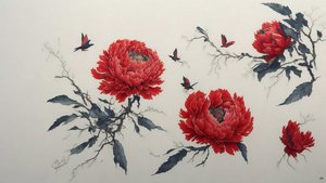 Peony in Red 01