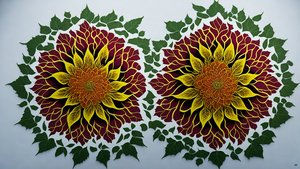 Mandala: Hibiscus-Flower Elements 02