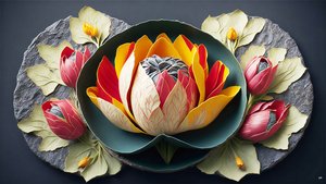 Mandala: Tulips Elements 02