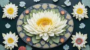 Mandala: Water Lilies Elements 01