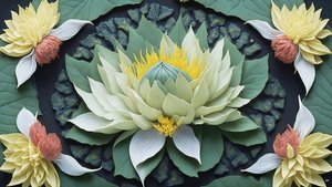 Mandala: Water Lilies Elements 04
