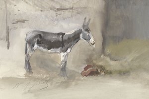 Donkey in a Stable