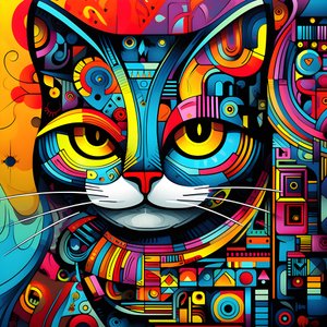 Abstract Cat Patterns 4