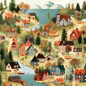 Image of Houses in Cartoon Style 4