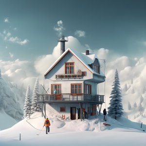 A House with a Ski Cap 2