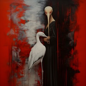Woman and Stork 1
