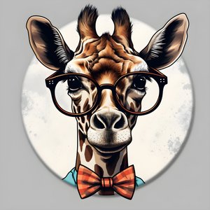 Giraffe with Glasses 1