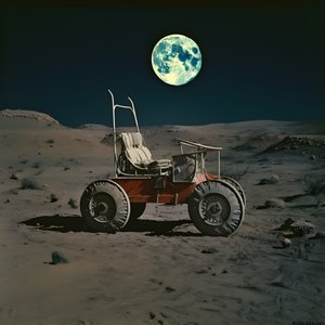 Moon Beetle, Moon Landscape with Craters 3