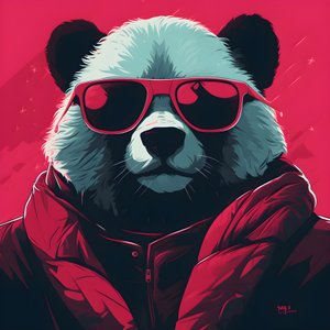Panda with Glasses 3