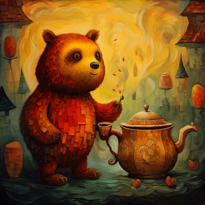 Teddy Bear and Honey Pot