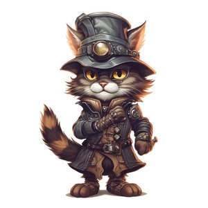 anthropomorphic cute cat 3