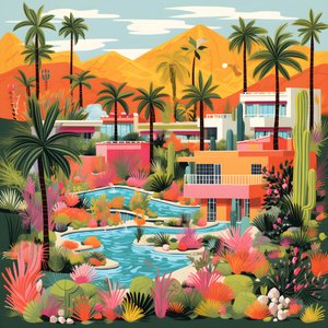 Detailed Illustration of Palm Springs 2