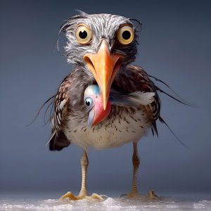 A Sandpiper Holding a Fish 2