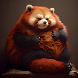 Red Panda and Obese Human Child