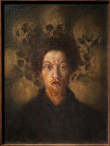 Self-Portrait with Skulls