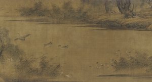 Birds on an Autumn Pond