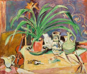 O. Moll, Still Life with Blooming Amaryllis