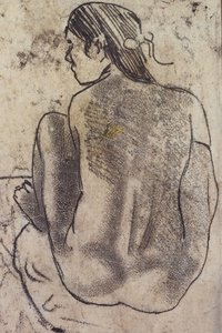 Seated Tahitian Nude from the Back