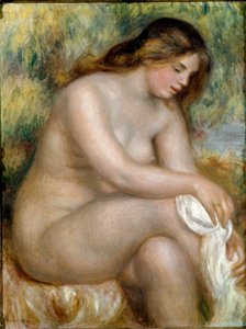 Naked Sitting (Bather Wiping Her Leg)