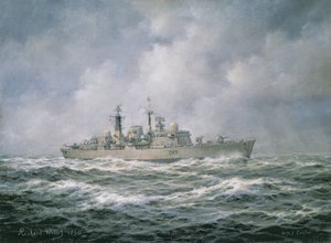 H.M.S. Exeter at Sea