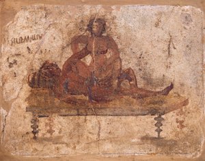 Fresco Depicting Erotic Subject, from Pompei, Italy