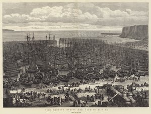 Wick Harbour during the Herring Fishing