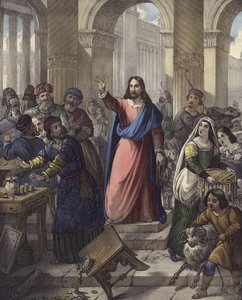 Christ cleanses the Temple