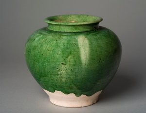 Green-glazed Jar