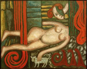 Nude with Cat