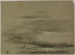 Landscape with Sun Breaking Through Clouds