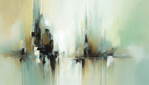 Abstract Horizontal Canvas Painting