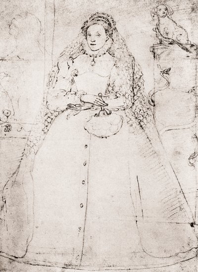 Elizabeth I (lithograph) by (after) English School