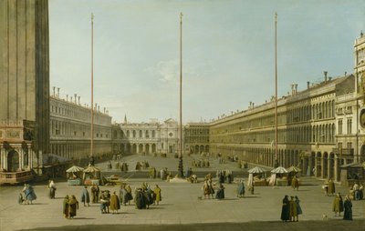 The Piazza San Marco by Giovanni Antonio Canal