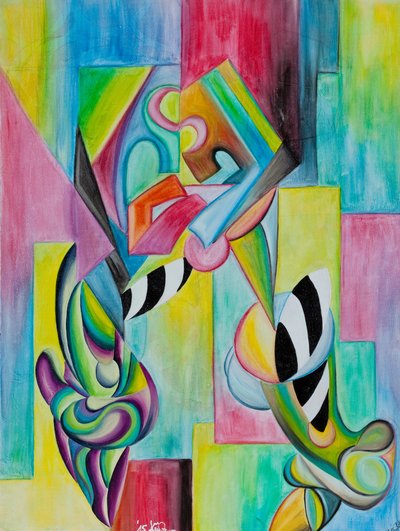 Liebespaar abstrakt by GilhausArt