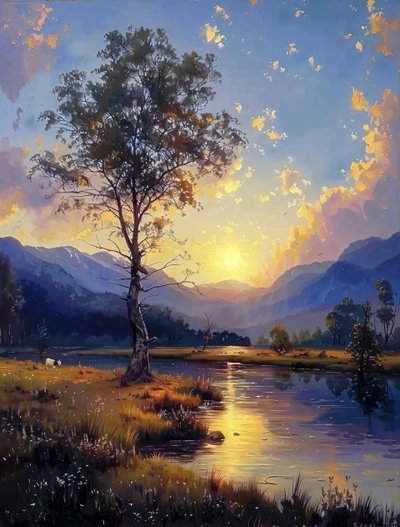 Beauty of sunset turning into night by F. Abderrahim