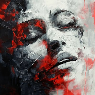 Painting About Pain & Suffering by F. Abderrahim