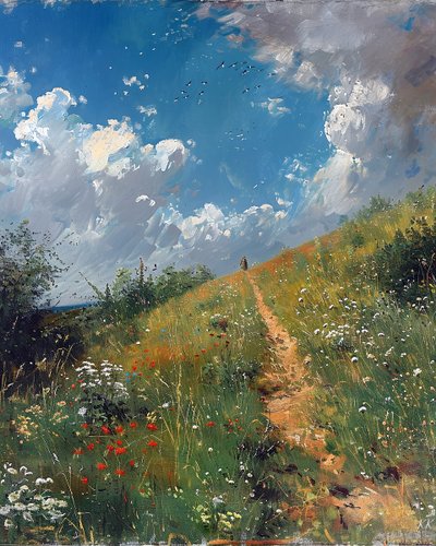Landscape with Rolling Countryside, Wall Art Decor & Canvas Prints by F. Abderrahim